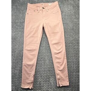 Rag & Bone Zipper Capri Jeans Womens Size 28 Pink Denim‎ Casual Pants